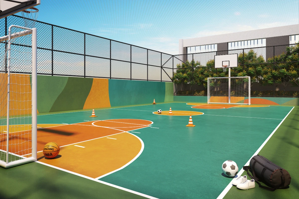 Quadra recreativa poliesportiva